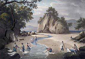 sailors from "Astrolabe" Tasman Bay, 1833