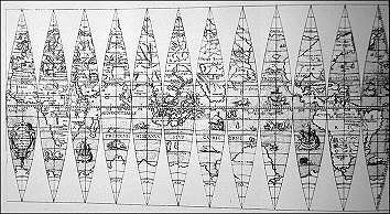 Hartmann world map, 1535