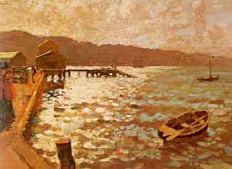 James McLachlan Nairn, "Wellington Harbour" 1894, National Art Gallery, Wellington