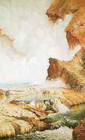 Thomas Ryan, "Champagne Falls, Wairaki Geyser Valley" 1891, Ak City Art Gallery