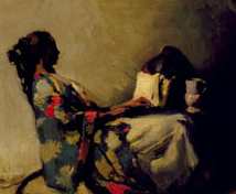 Maud Sherwood, "Reading", 1921, Ak Art Gallery