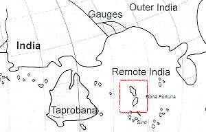 detail of schematic of ptolemy's map